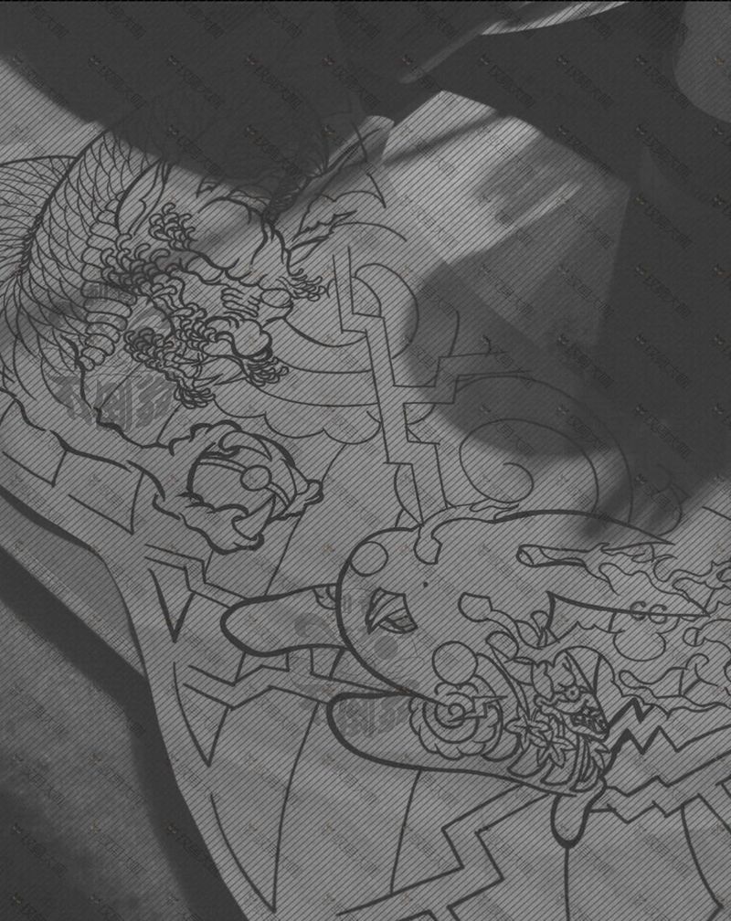 原创花胸稿子纹身图片_手稿纹身图案