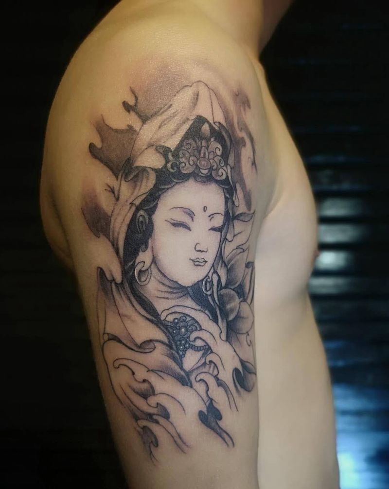 观音大士纹身图片