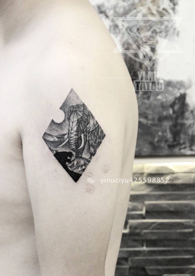 点刺纹身图片_成品手臂清新艺奴刺域纹身图案