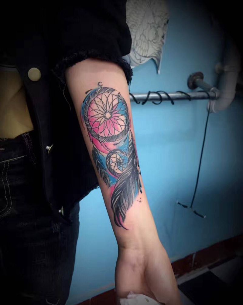 泼墨补梦网纹身图片