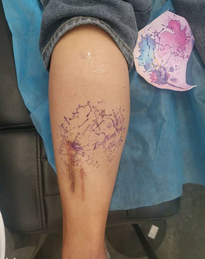 水彩纹身图片_水彩纹身图案