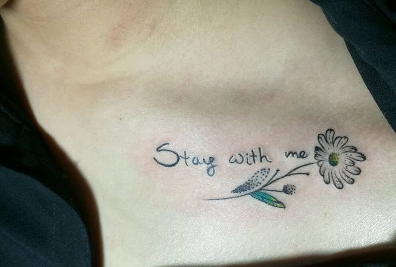 小清新纹身图片_肩部清新大理六刺青纹身图案