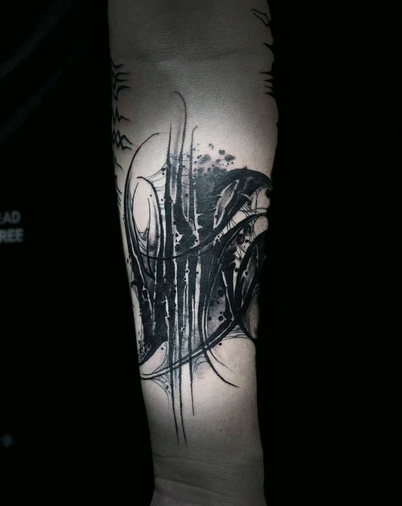 花体字纹身图片_手臂纹身图案