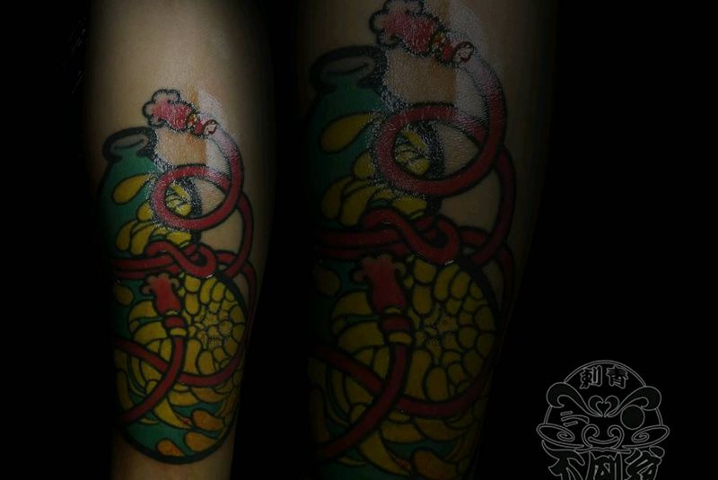 葫芦～福禄纹身图片_老传统纹身图案