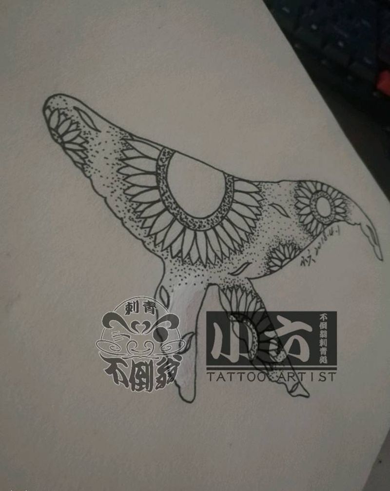 原创点刺鲸鱼纹身图片