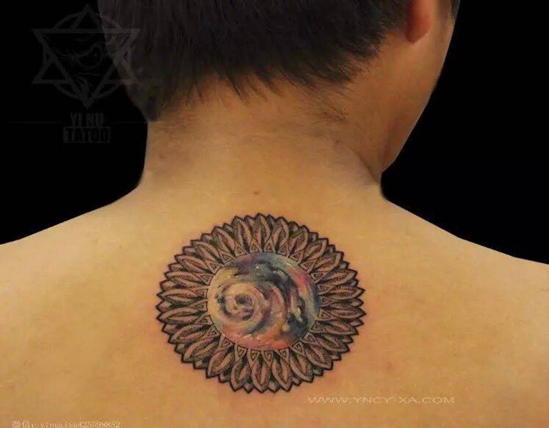 原创星空梵花纹身图片