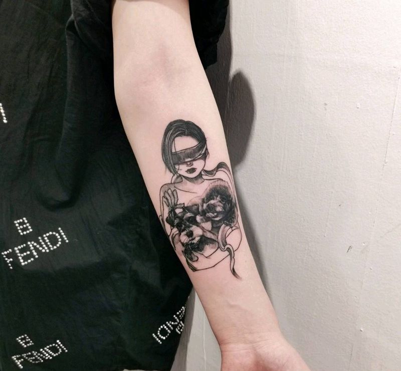 点刺小清新纹身图片_手部点刺纹身图案