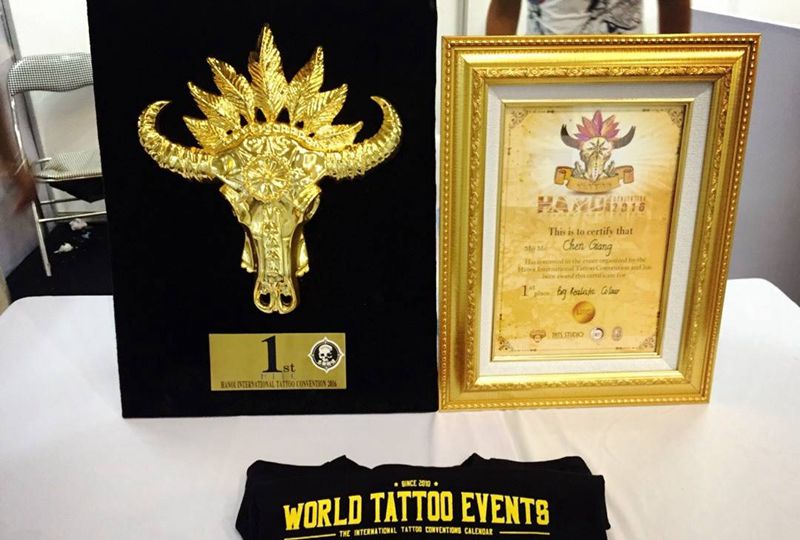 越南展会欧美彩色冠军纹身图片