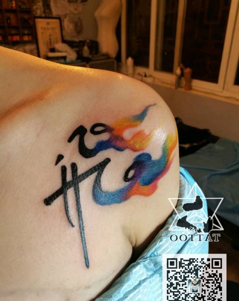 现场设计~纹身图片_肩部原创成品纹身图案