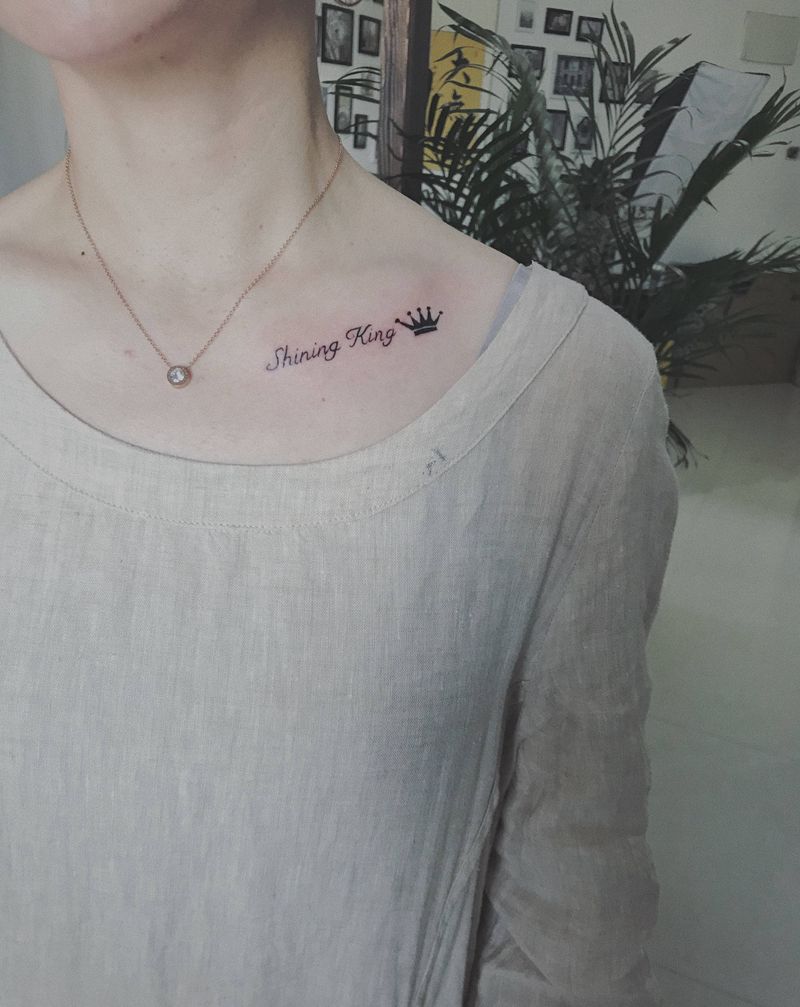 锁骨纹身图片_小清新纹身图案