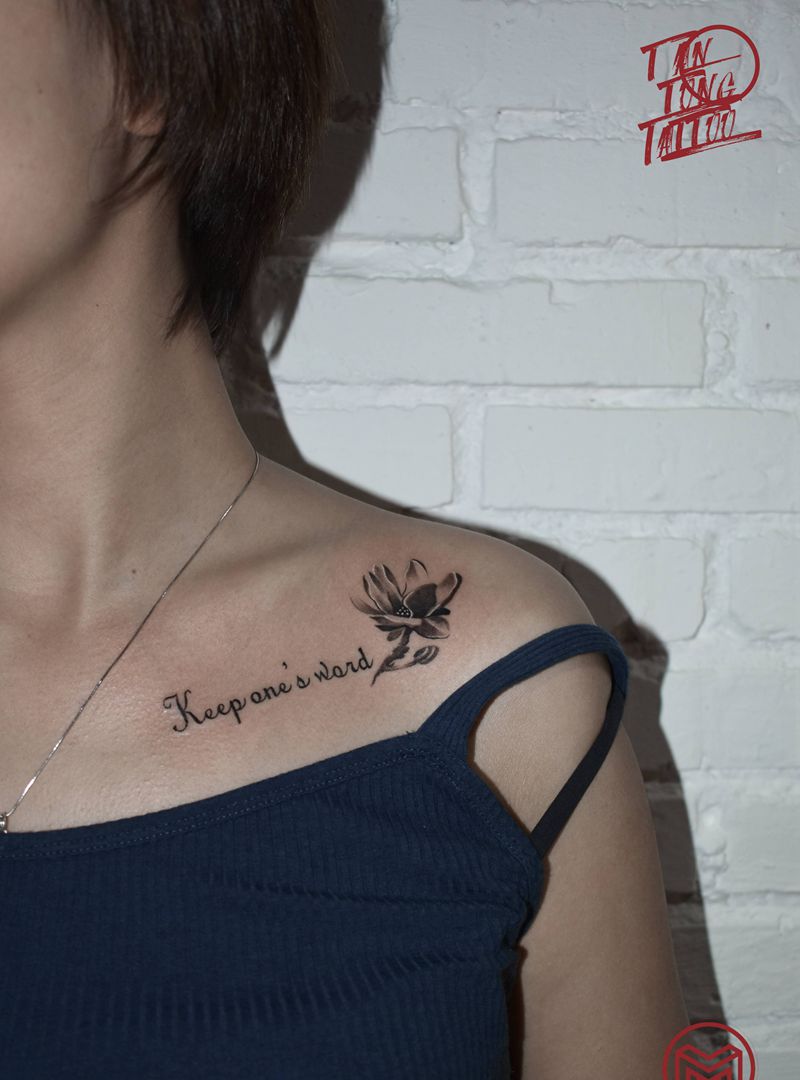 锁骨小清新纹身图片_小清新纹身图案