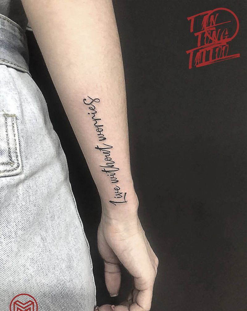 字母纹身图片_手臂花体字纹身图案