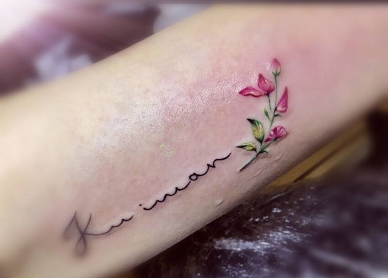 小清新字母。纹身图片