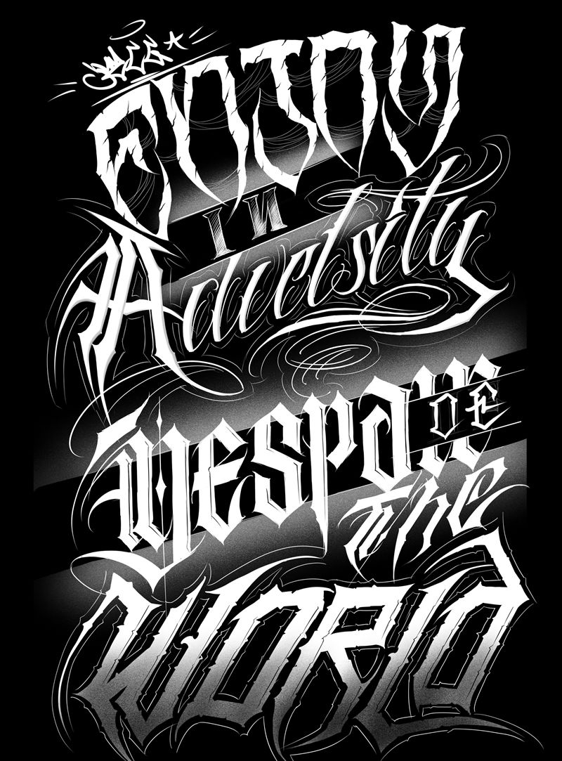 字纹身图片_花体字纹身图案