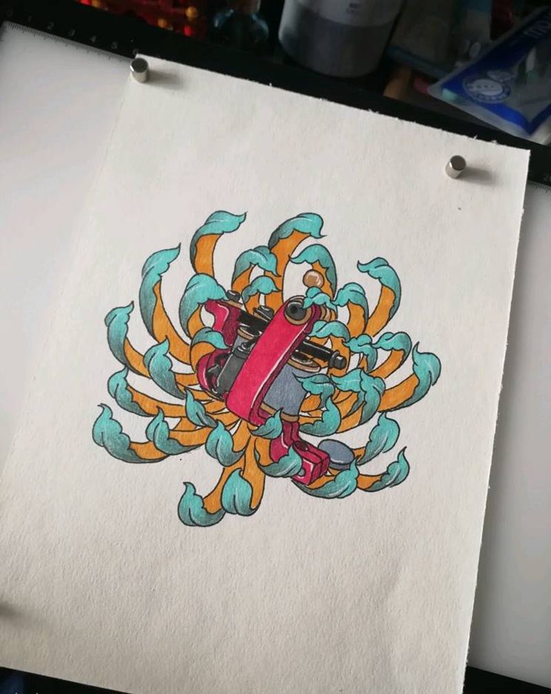 纹身机原创手稿纹身图片