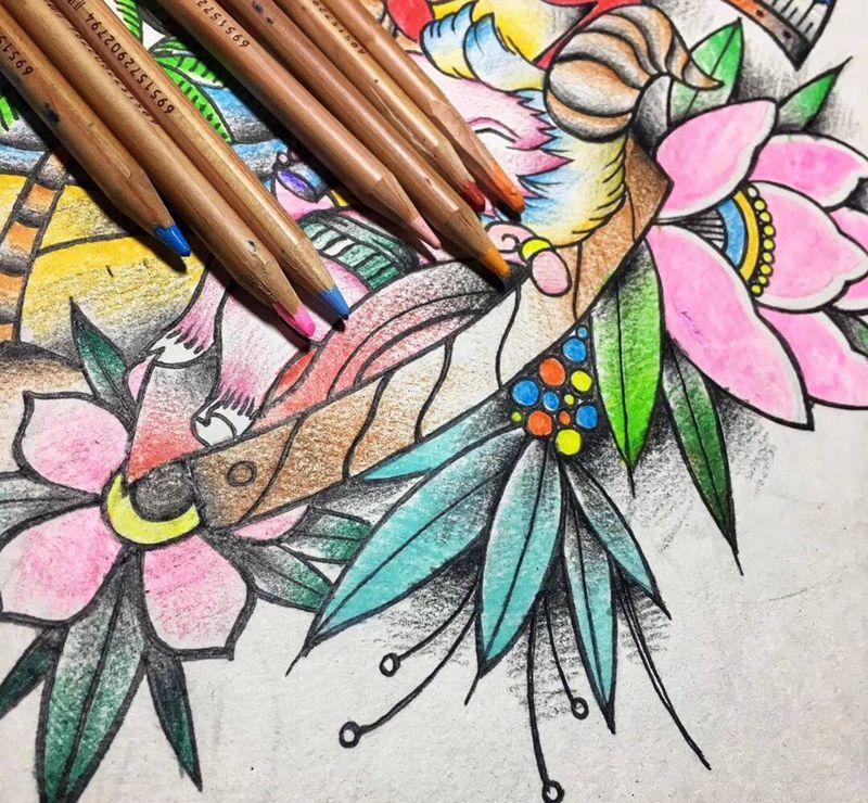 英雄联盟提莫酱纹身图片_成品手稿手臂腿部欧美写实清新人物原创动物纹身图案