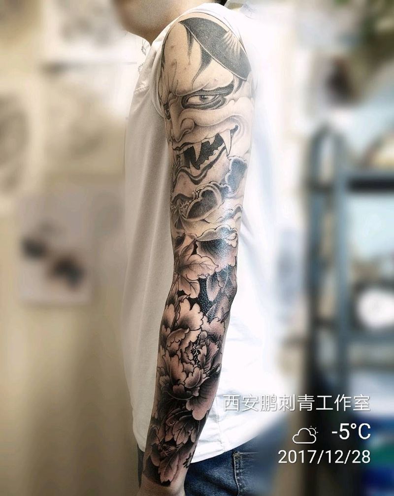 花臂纹身图片_新传统纹身图案