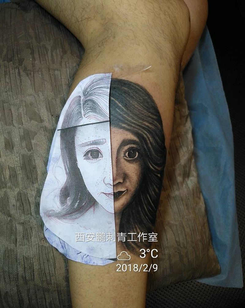 肖像作品纹身图片_肖像纹身图案