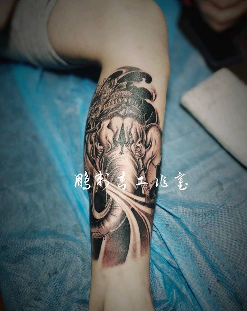 象神纹身图片