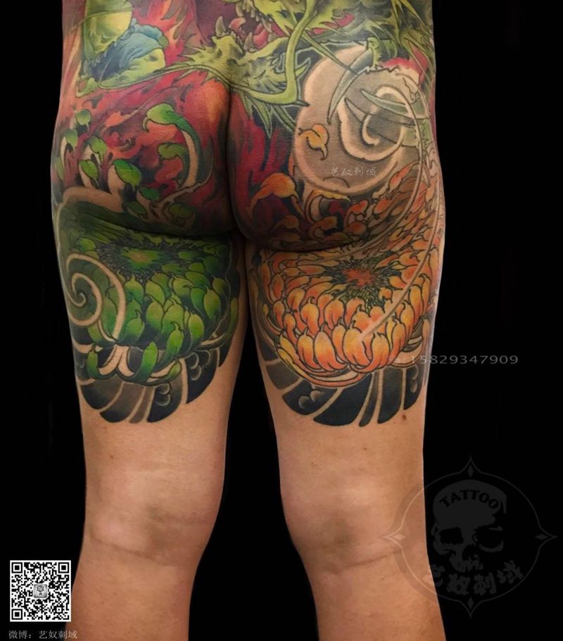 不动明王纹身图片_成品艺奴刺域原创背部传统纹身图案