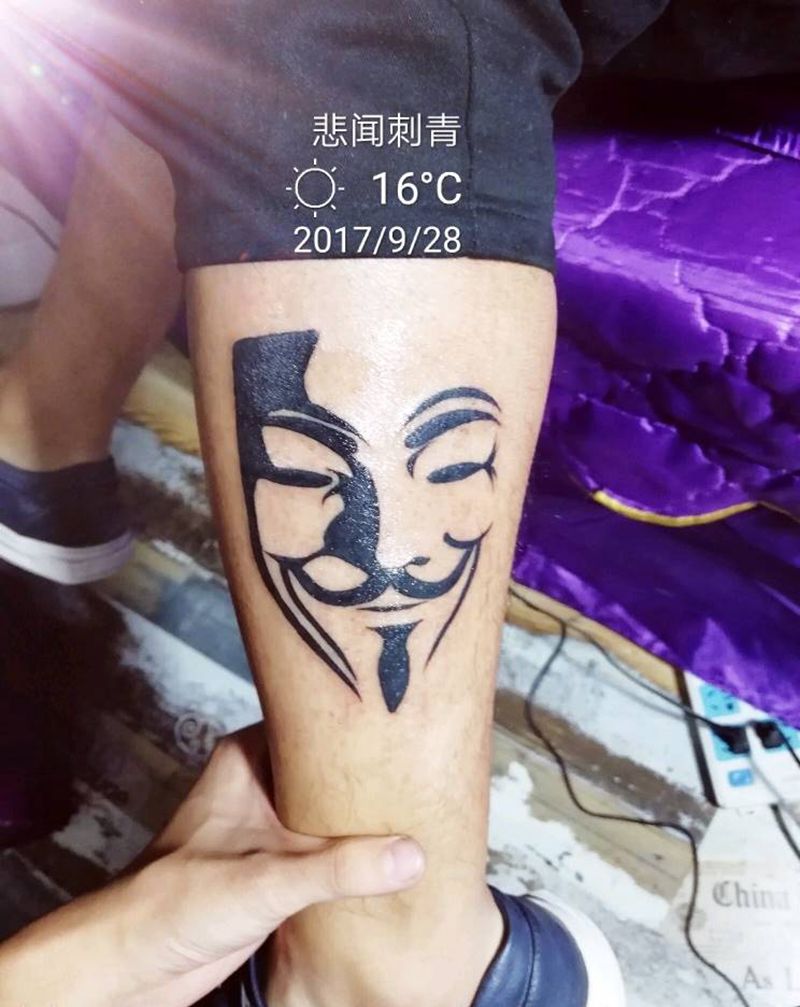 V字仇杀队纹身图片