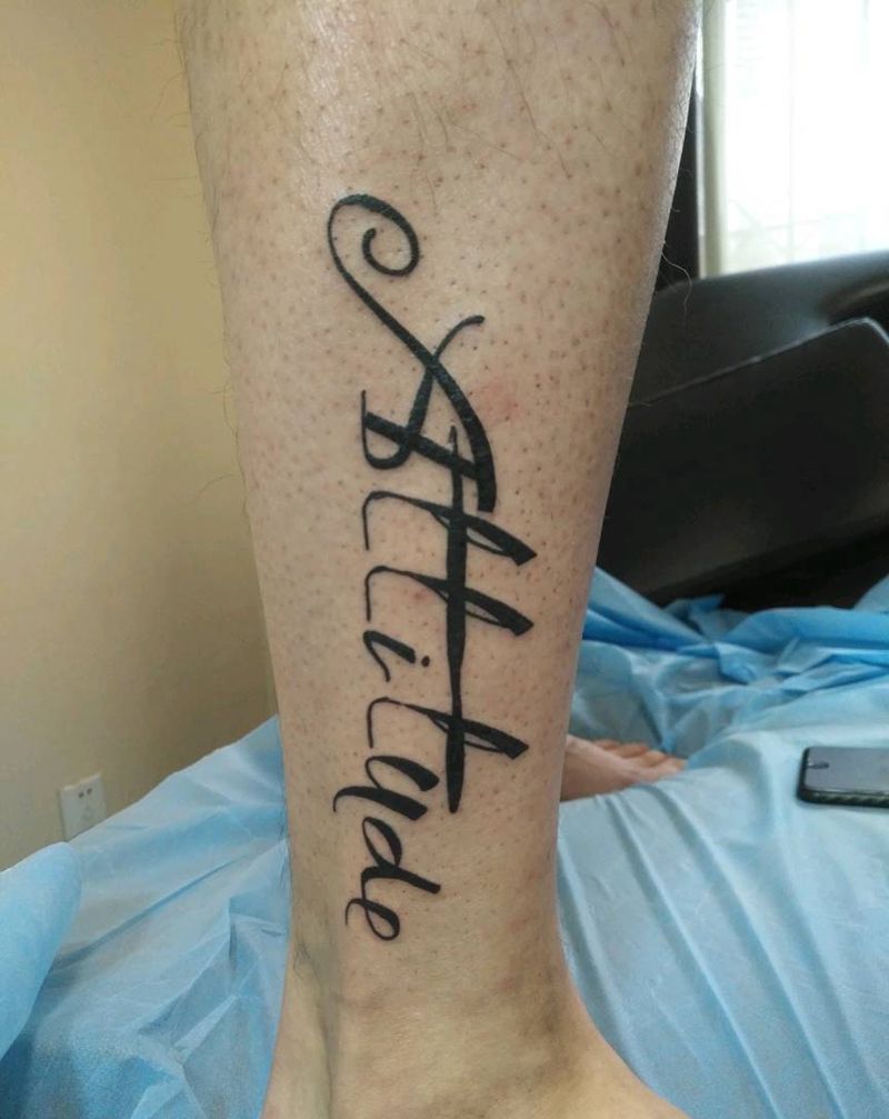 花体字纹身图片_清新纹身图案