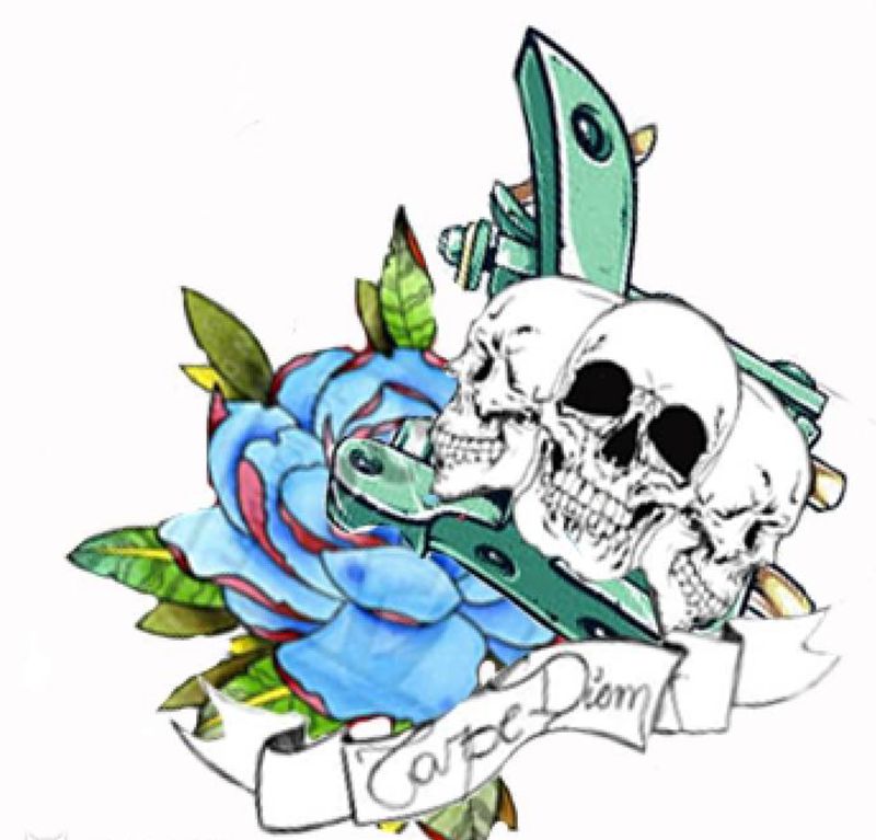 Old school手稿原创纹身图片