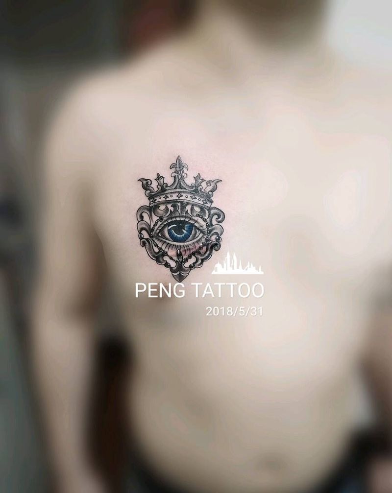 上帝之眼纹身图片_欧美纹身图案