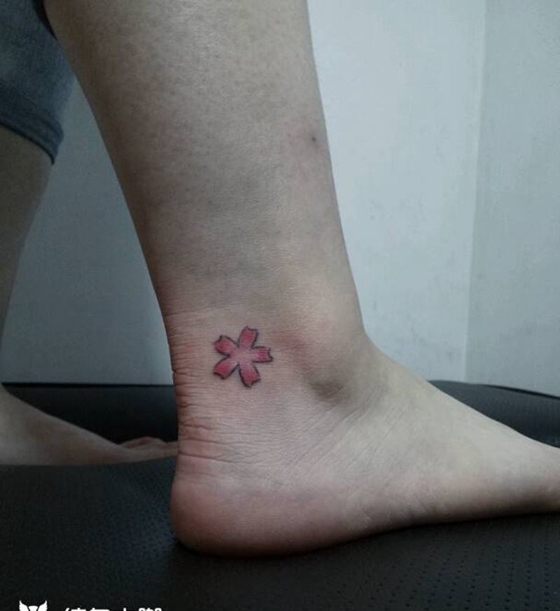 花纹身图片_腿部清新植物成品纹身图案