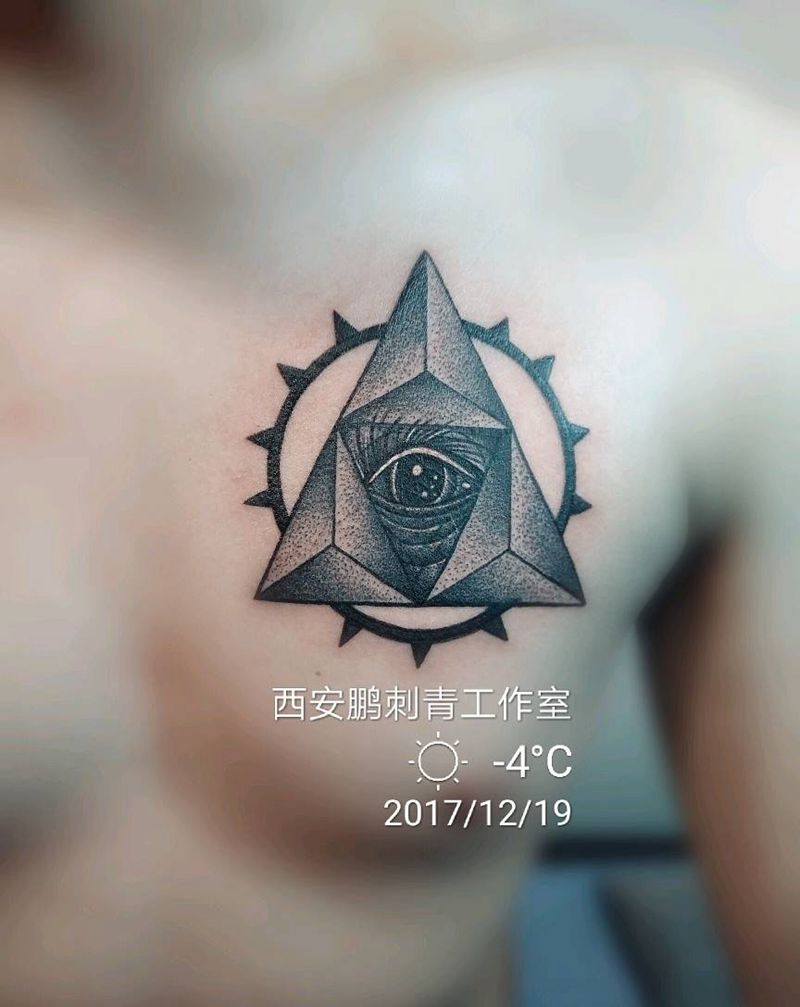 上帝之眼纹身图片_原创纹身图案