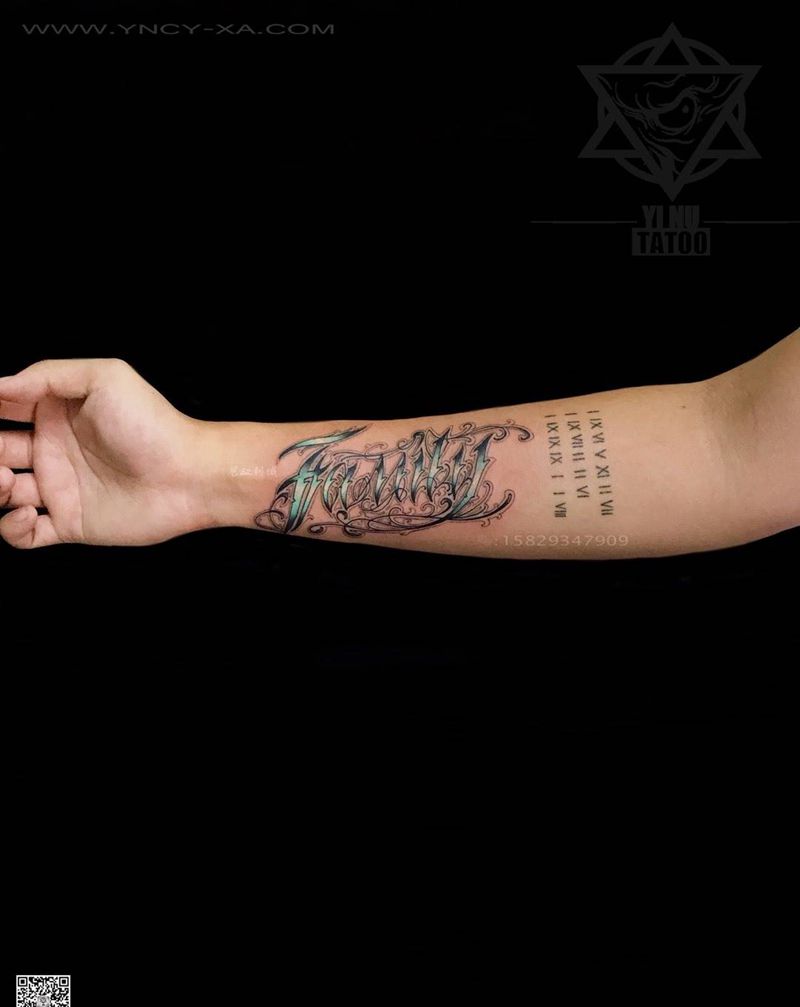 老师原创花体— Family. 