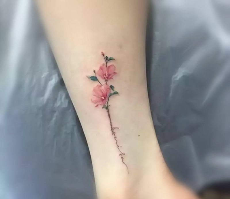 小清新花纹身图片