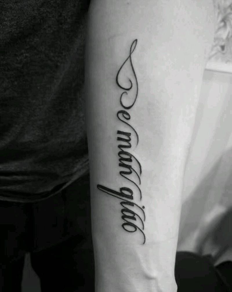 英文小清新纹身图片_字符纹身图案