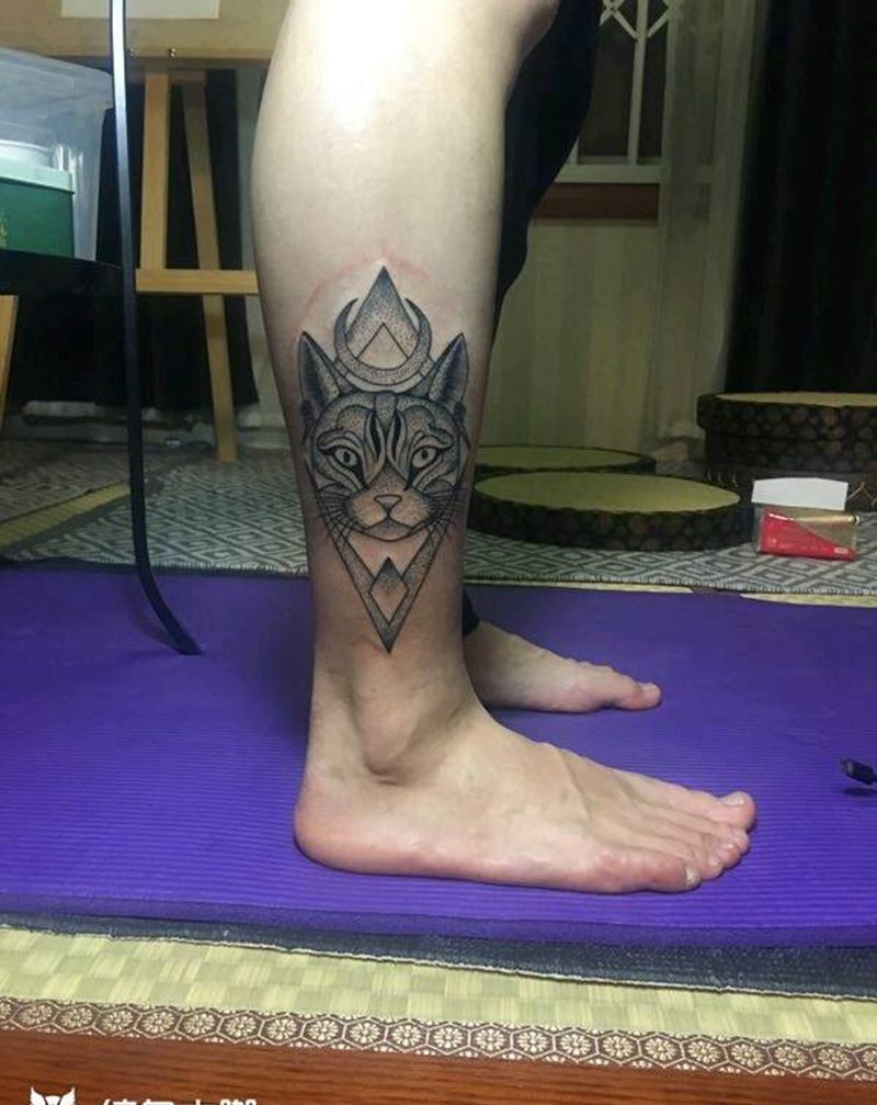 猫纹身图片_欧美纹身图案