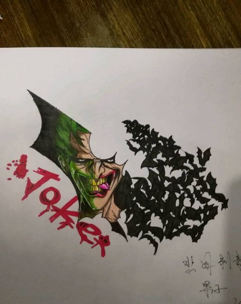 黑夜骑士原创手稿纹身图片