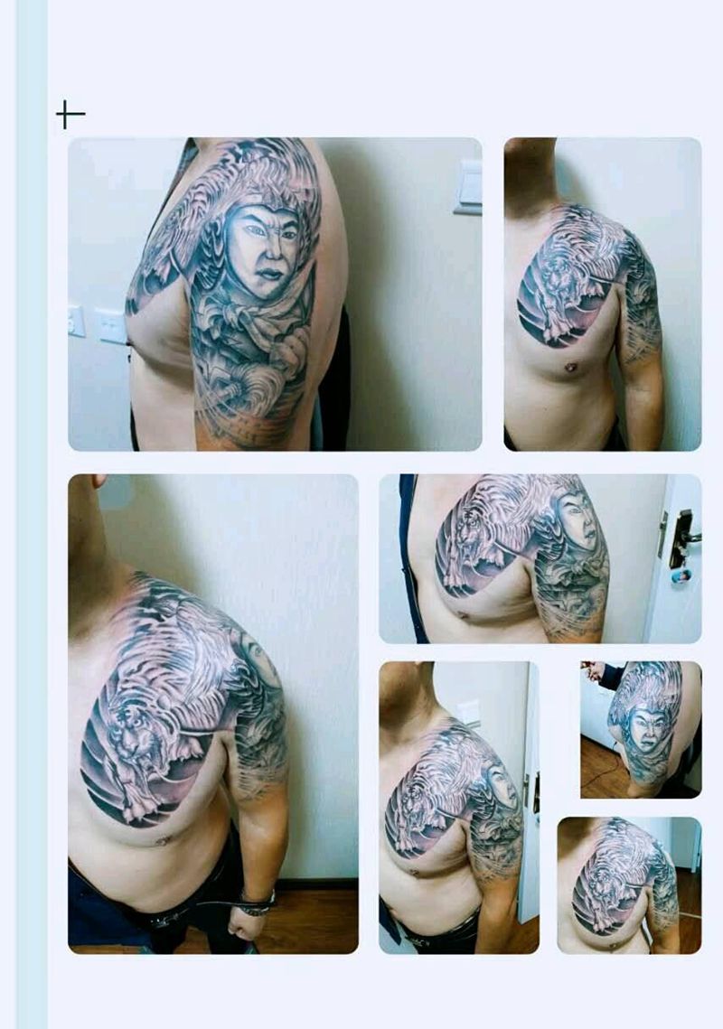 半胛纹身图片_传统纹身图案