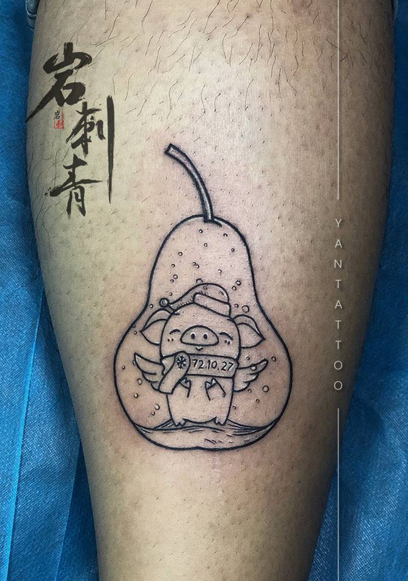 图案设计纹身图片_腿部几何纹身图案