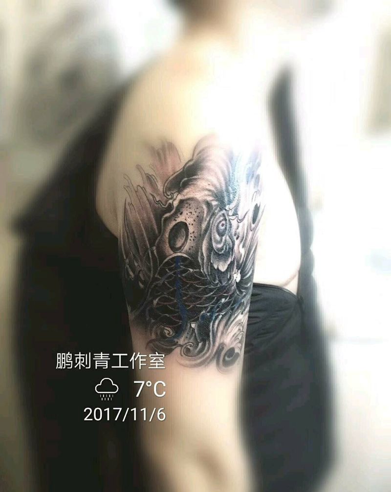 遮盖作品，万能的鱼纹身图片