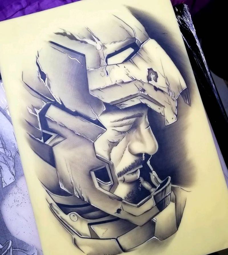 练两笔纹身图片_手臂纹身图案