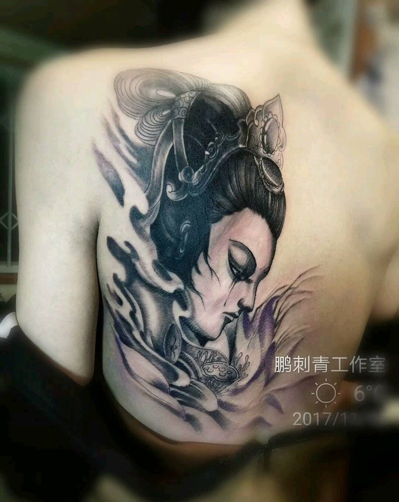 艺姬遮盖作品纹身图片