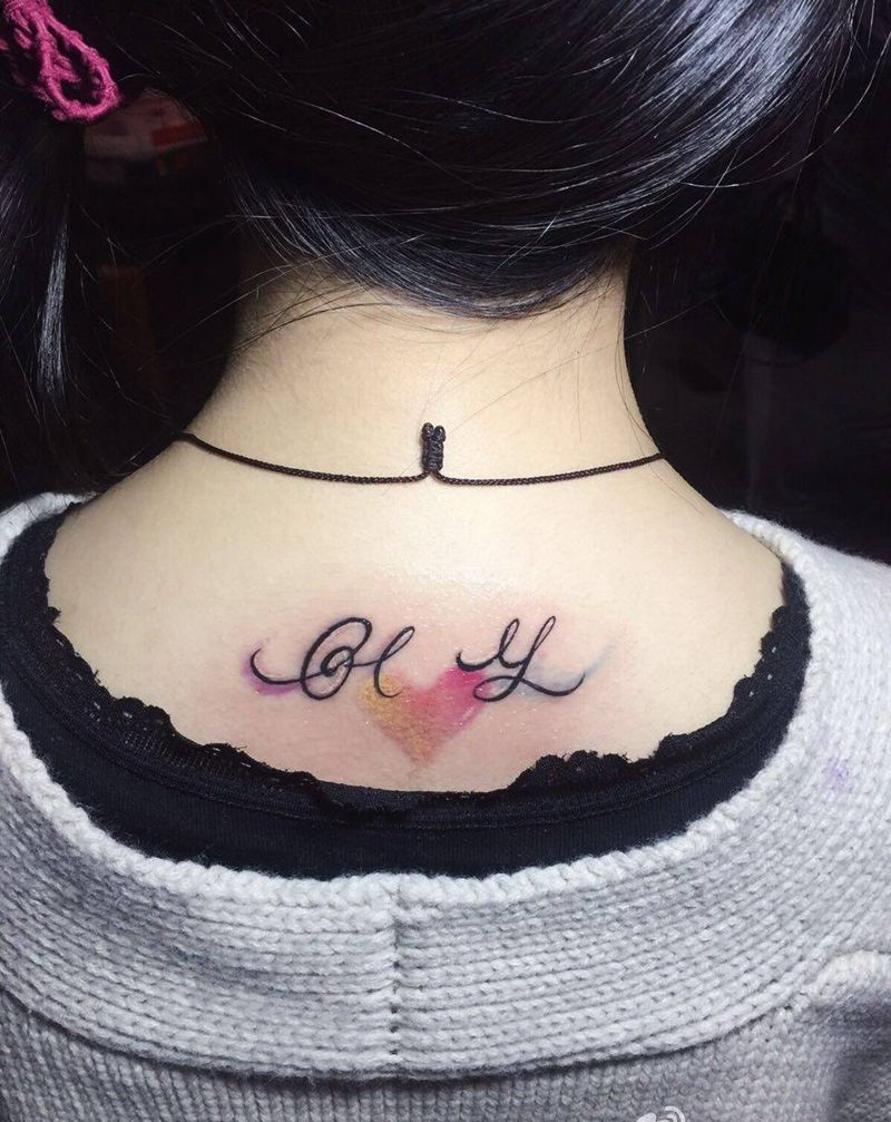 小字母小清新纹身图片_手稿手部手臂腿部背部胸部清新几何字符纹身图案