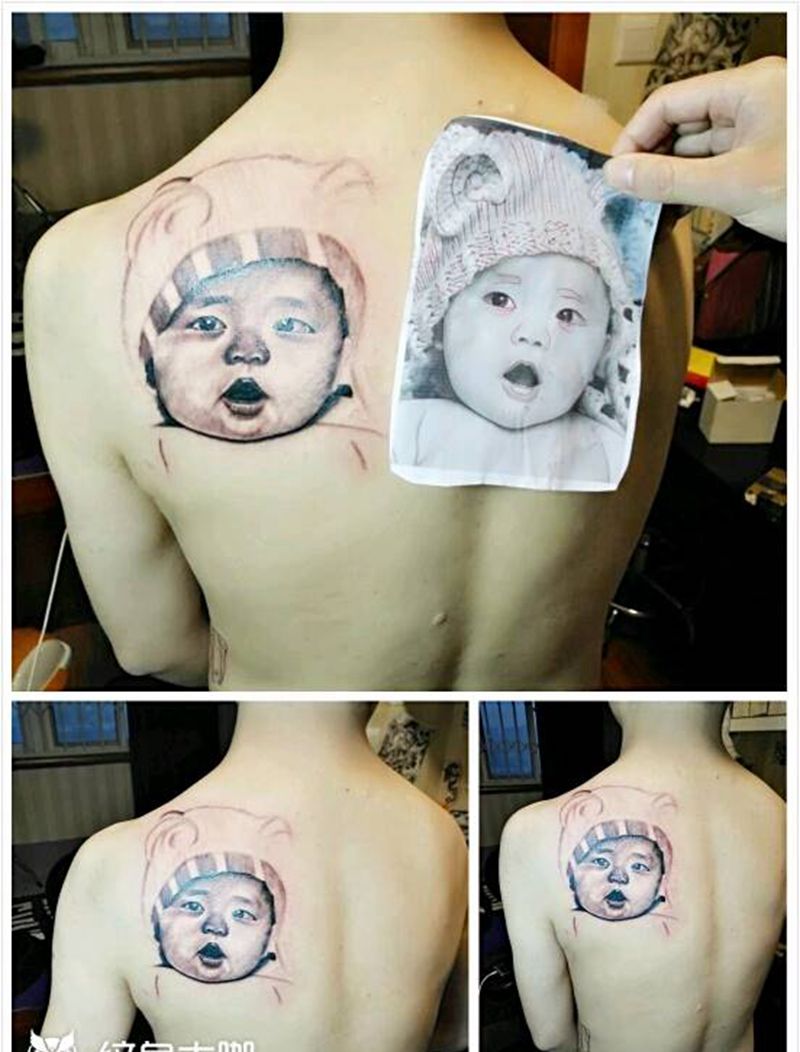 原创肖像作品未完，下次继续纹身图片