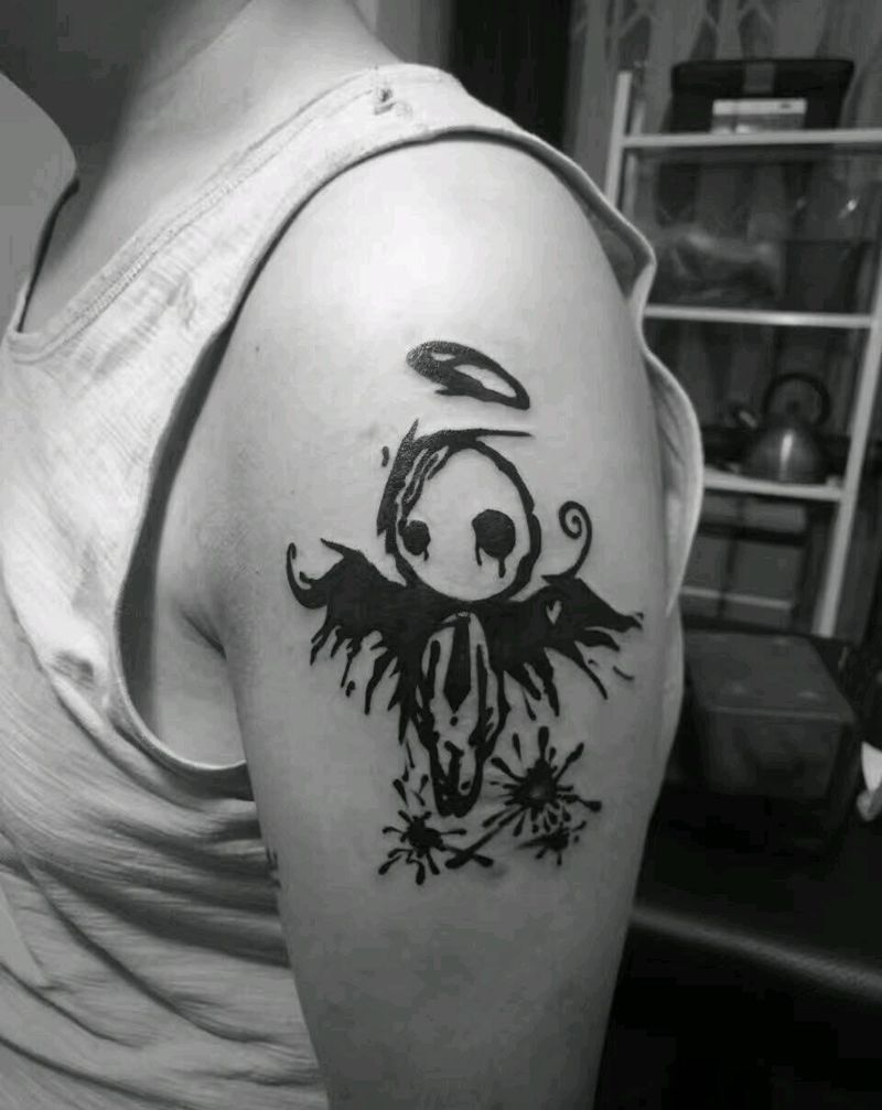 天使，卡通版纹身图片_插画纹身图案