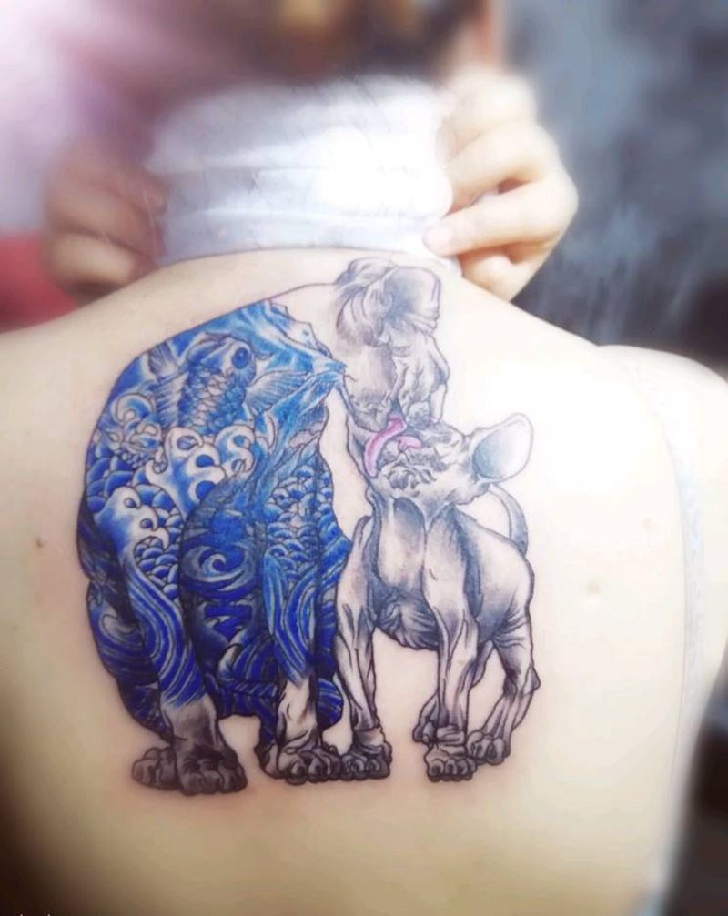 亲子猫纹身图片