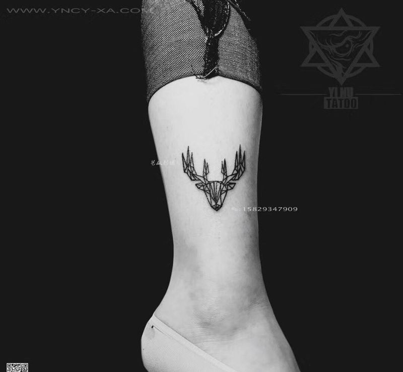 -对儿鹿[偷笑] 鬼鬼作品纹身图片