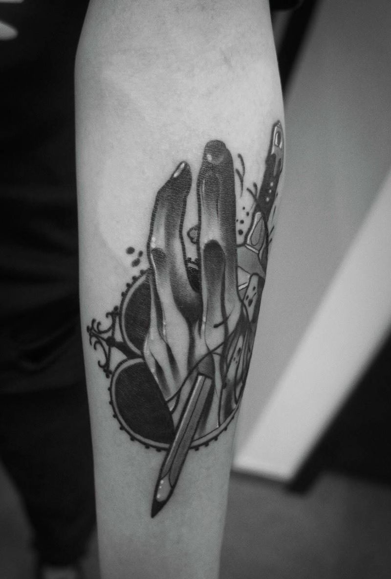 手纹身图片_成品手臂欧美人物静物鬼神宗教纹身图案