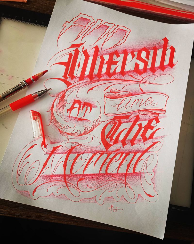 字纹身图片_花体字纹身图案