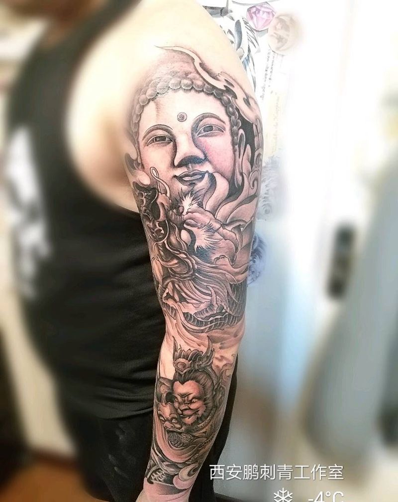 花臂纹身图片_传统纹身图案