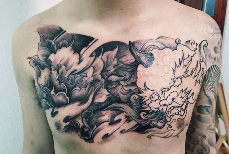 未完成纹身图片