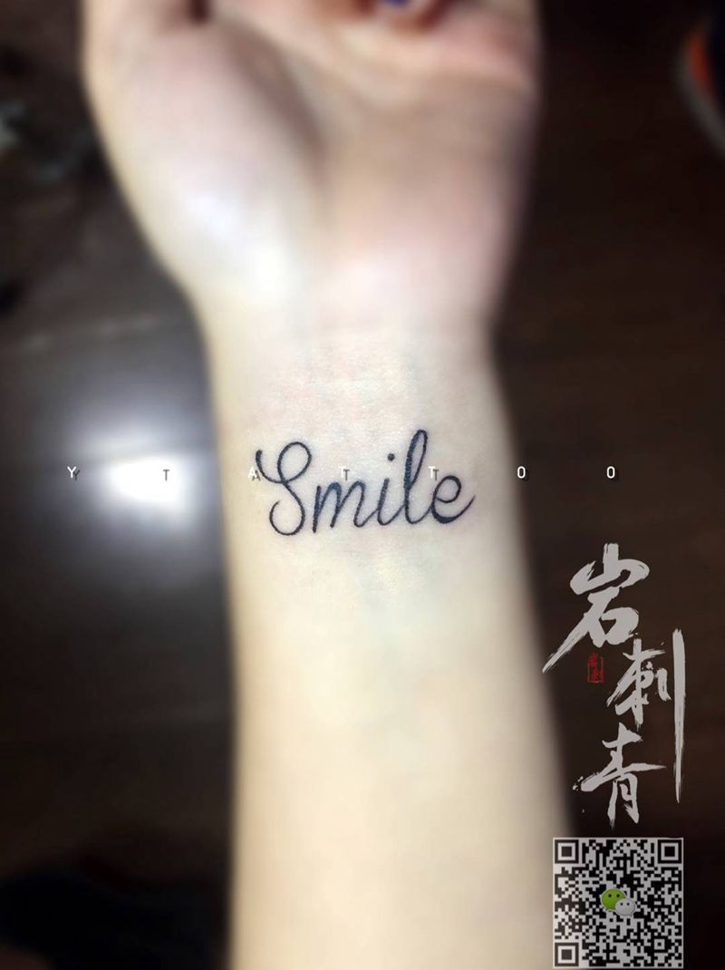 字母纹身图片_成品手臂字符清新纹身图案